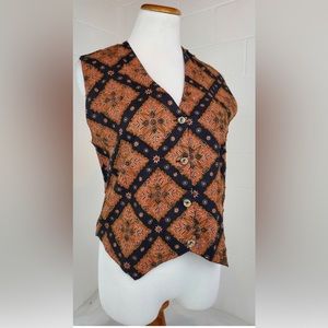 Fabulous vintage Effect multi color beaded 1980s vest. M